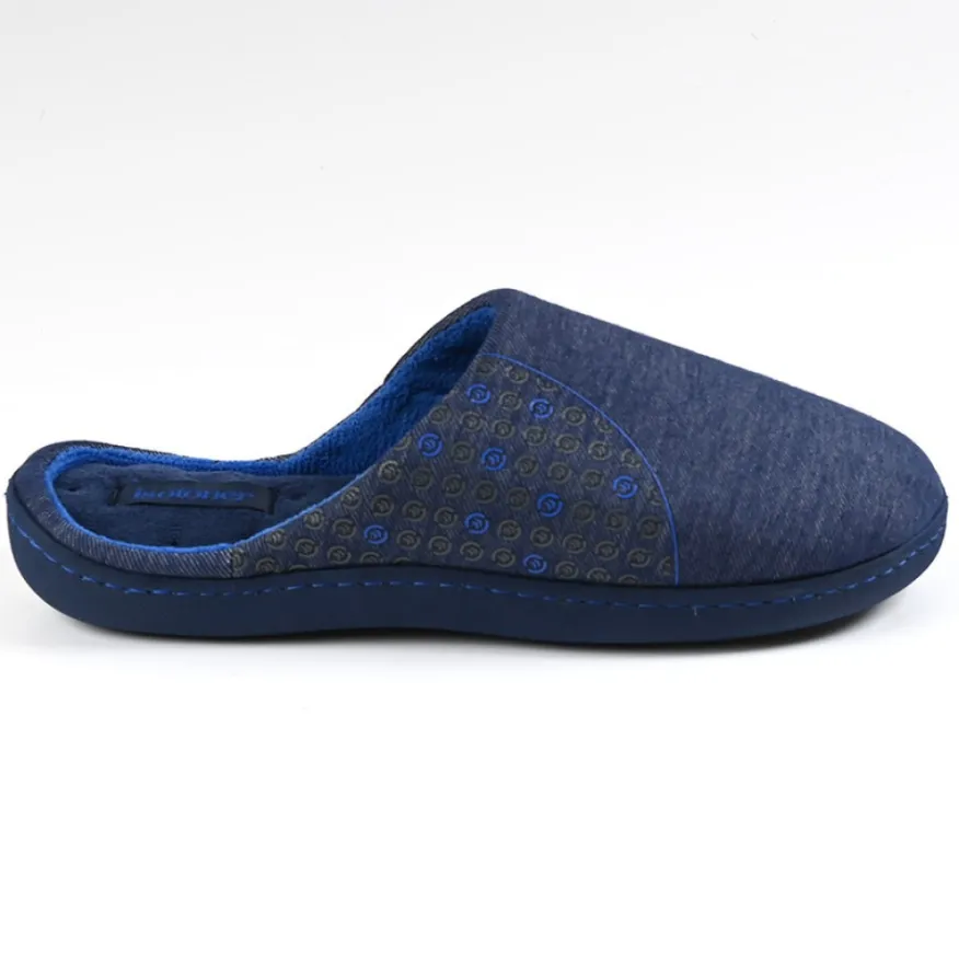ISOTONER Chaussons Homme Bleu Jean|Homme Chaussons