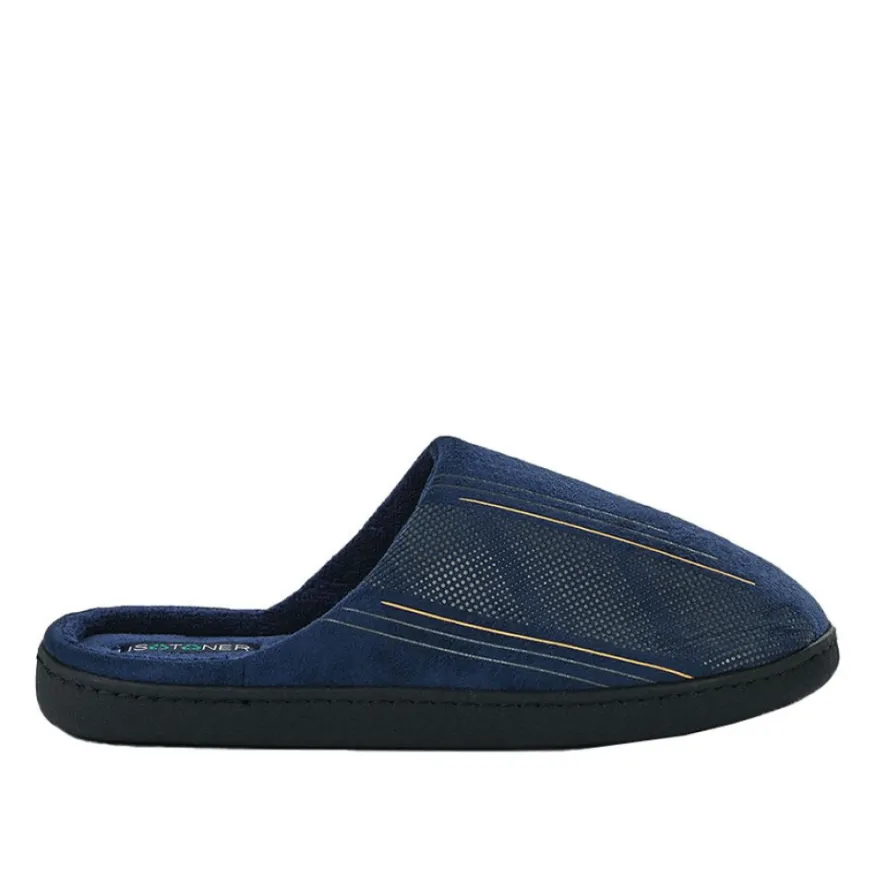ISOTONER Chaussons Homme Bleu Marine|Homme Chaussons