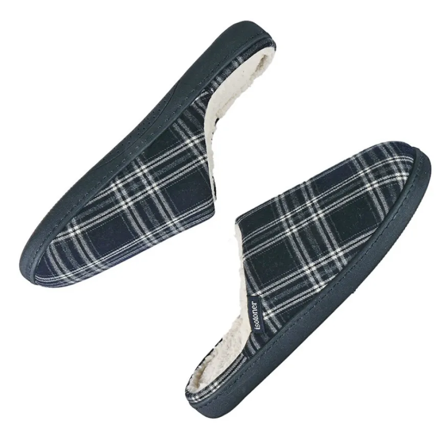 ISOTONER Chaussons Homme Ecossais|Homme Chaussons