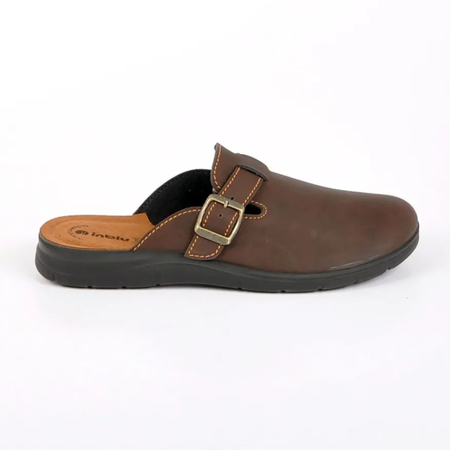 INBLU Chaussons Homme Semelles Souples Marron|Homme Chaussons