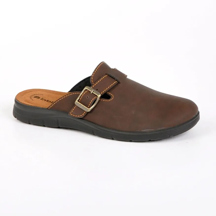 INBLU Chaussons Homme Semelles Souples Marron|Homme Chaussons