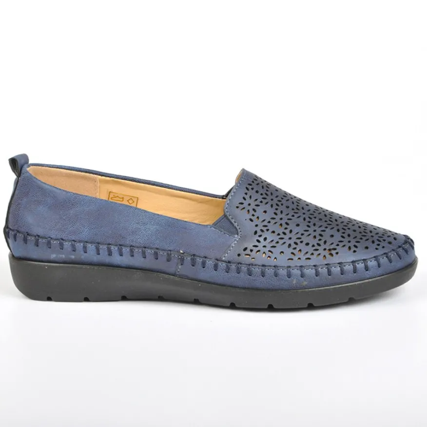 LADY CONFORT Chaussures Confort Ultra-Leger Bleu Marine|Femme Chaussures Confort