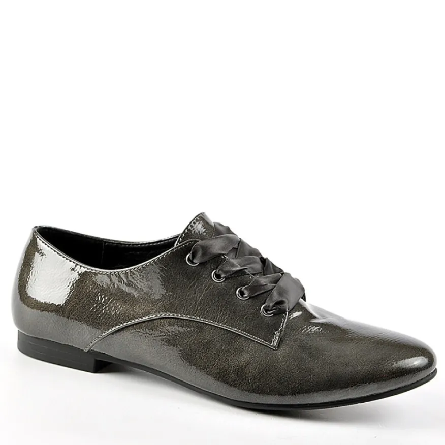 ANA LUNA Derbies Avec Lacets Ruban Gris|Femme Derbies