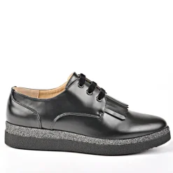 ANA LUNA Derbies Femme Avec Franges Noir|Femme Derbies