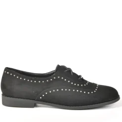 ANA LUNA Derbies Femme Avec Petits Clous Noir|Femme Derbies