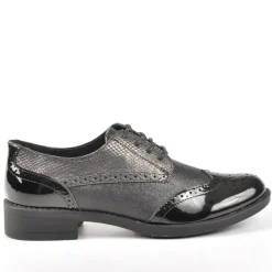 ANA LUNA Derbies Femme Bi-Matieres Noir|Femme Derbies