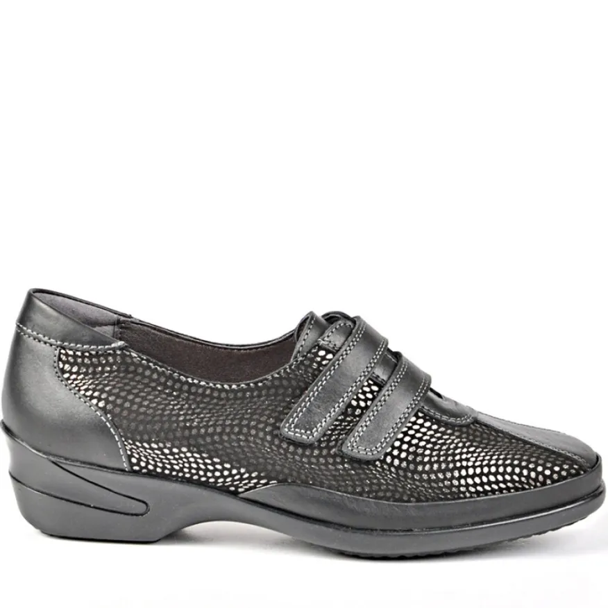 LADY CONFORT Derbies Femme Noir Cuir|Femme Chaussures Confort