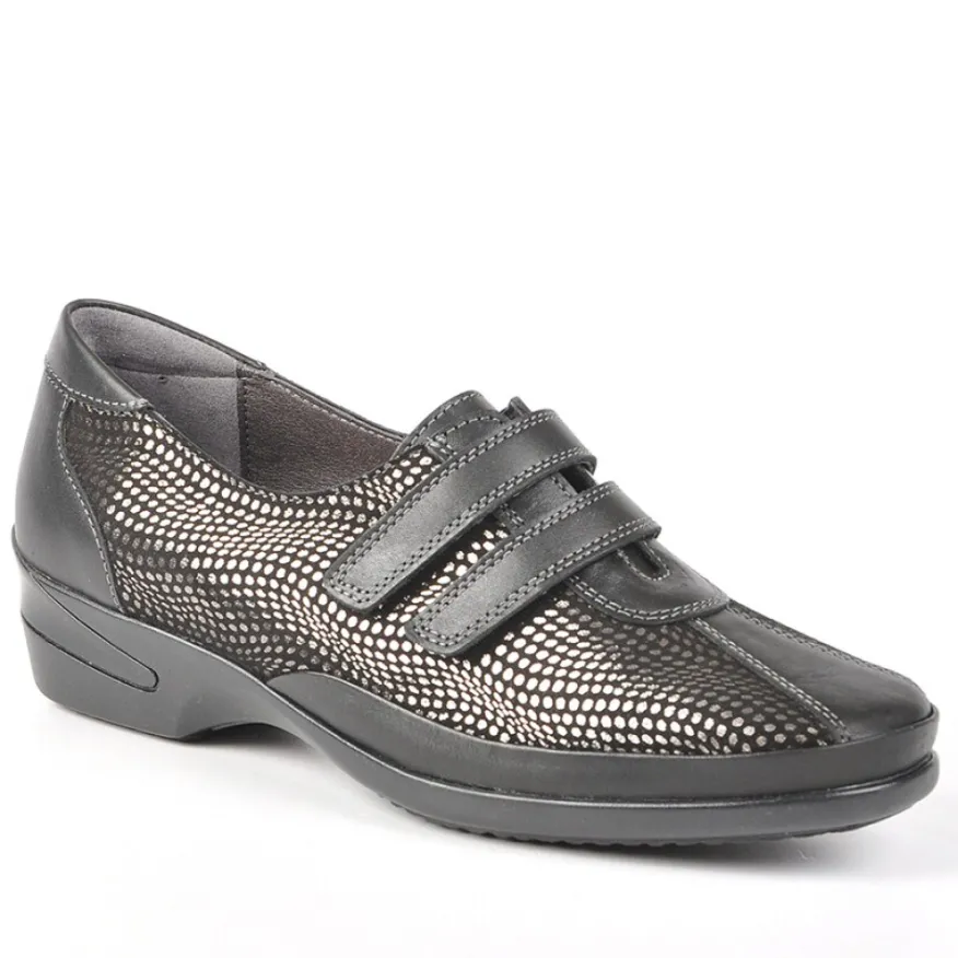 LADY CONFORT Derbies Femme Noir Cuir|Femme Chaussures Confort