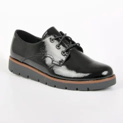 SCALINA Derbies Vernis Noir|Femme Chaussures Confort