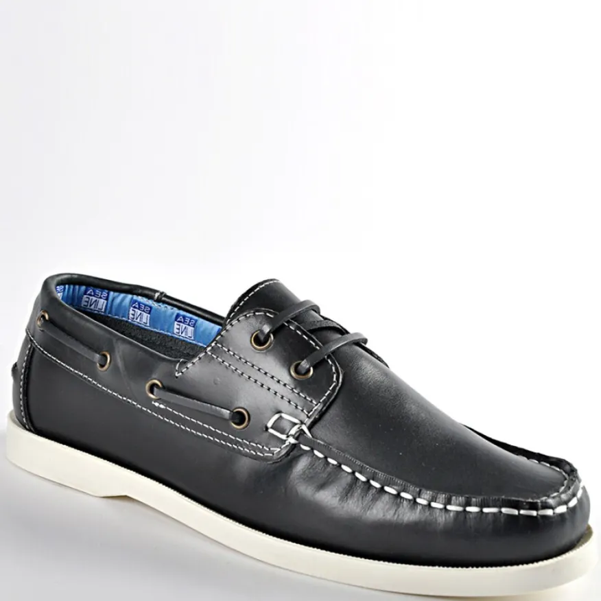 SEALINE Derbies Style Bateau Bleu Marine|Homme Mocassins, Chaussures Bateaux