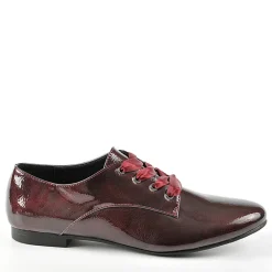 ANA LUNA Derbies Vernis Avec Lacets Ruban Vernis Bordeaux|Femme Derbies