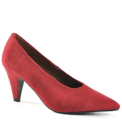 ANA LUNA Escarpins Femme Aspect Velours Bordeaux |Femme Escarpins