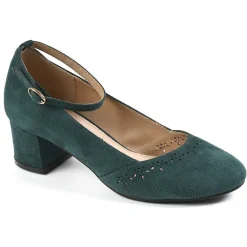 VICE VERSA Escarpins Femme Vert Avec Brides Chevilles |Femme Escarpins