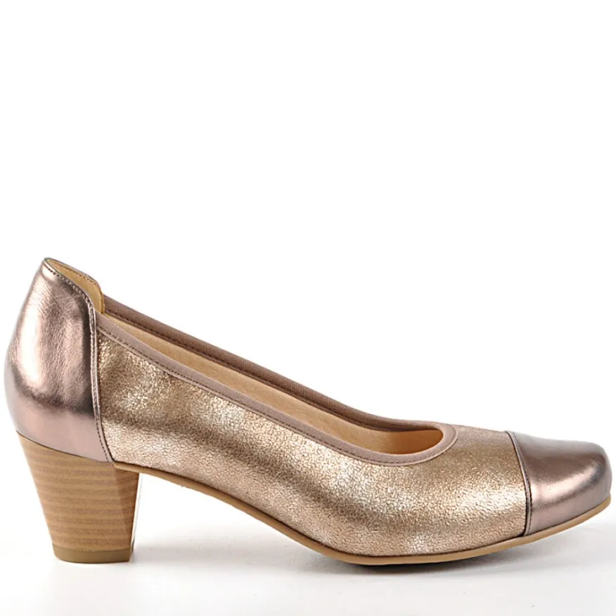 SCALINA Escarpins Matiere Irisee Bronze|Femme Chaussures Confort
