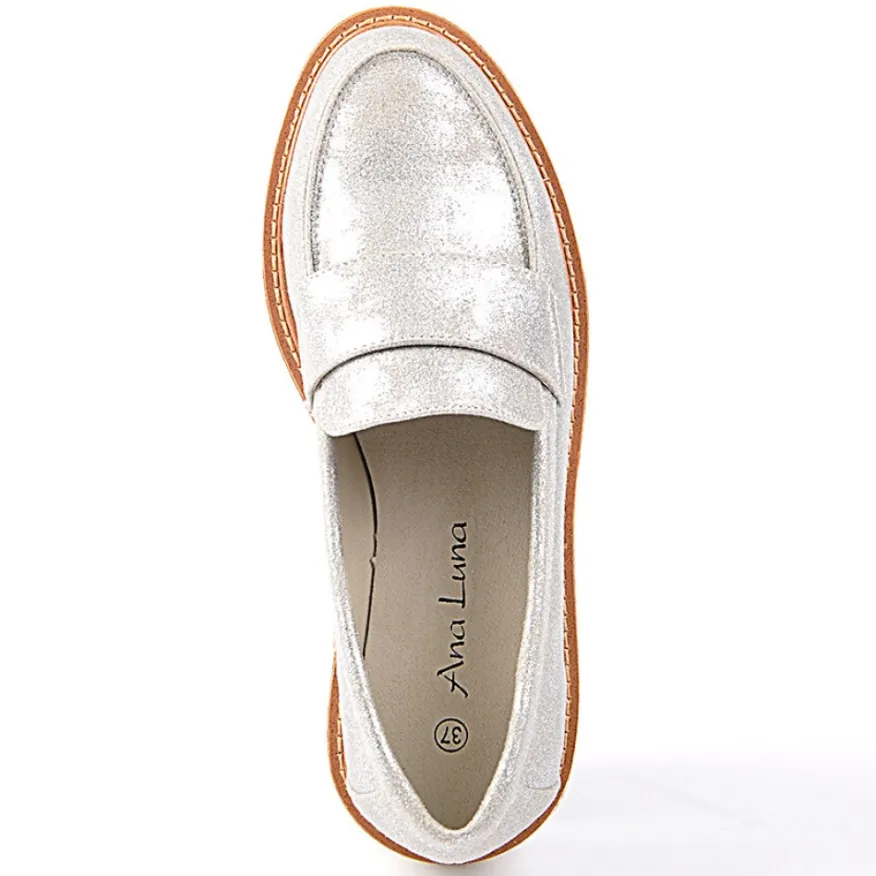 ANA LUNA Mocassins Argente|Femme Mocassins