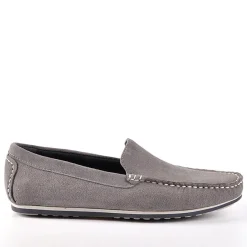 FORTUNATO Mocassins Aspect Daim Gris|Homme Mocassins, Chaussures Bateaux