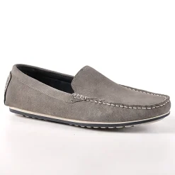 FORTUNATO Mocassins Aspect Daim Gris|Homme Mocassins, Chaussures Bateaux
