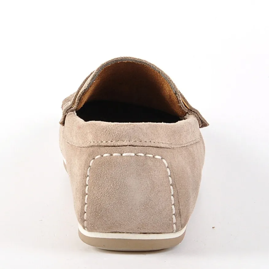 FORTUNATO Mocassins Aspect Daim Gris|Homme Mocassins, Chaussures Bateaux