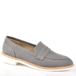 ANA LUNA Mocassins Aspect Velours Gris|Femme Mocassins