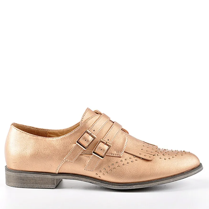ANA LUNA Mocassins Avec Franges Dore|Femme Mocassins