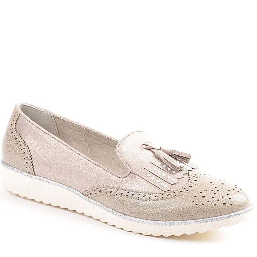ANA LUNA Mocassins Avec Pampilles Gris|Femme Mocassins