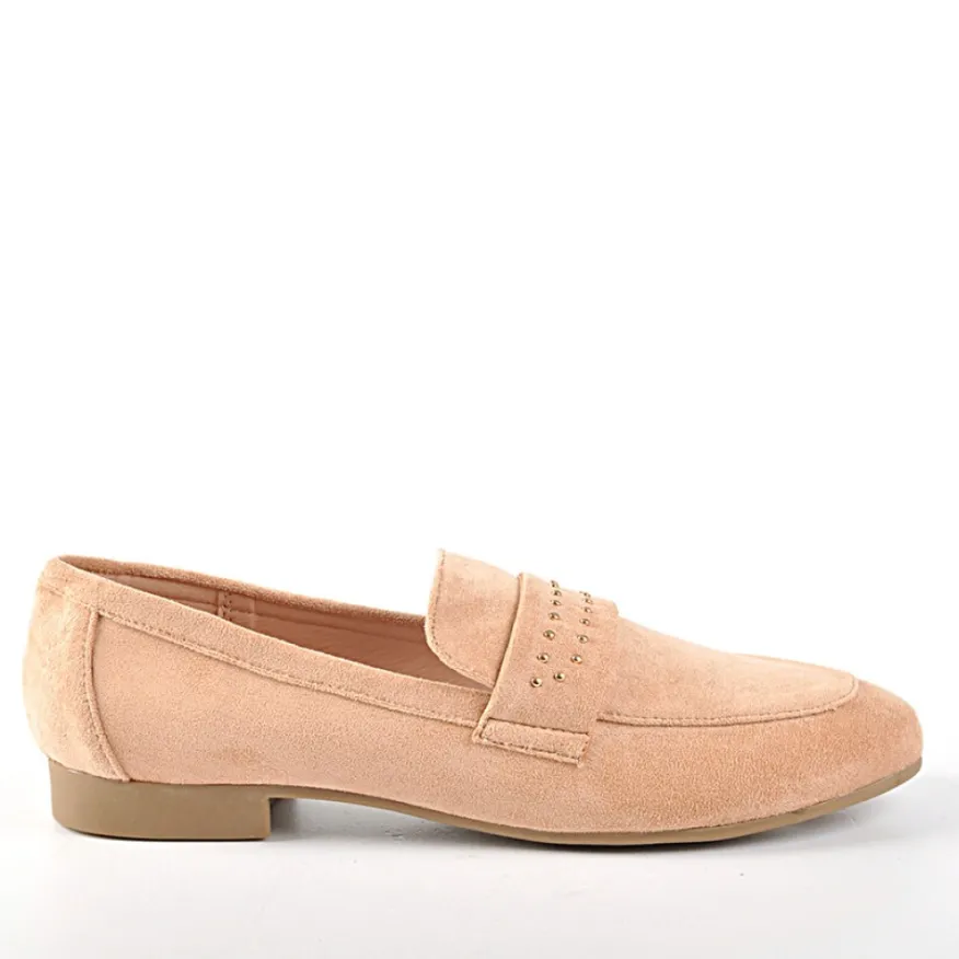 ANA LUNA Mocassins Avec Petits Clous Nude|Femme Mocassins