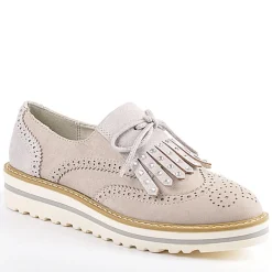 ANA LUNA Mocassins Femme Avec Franges Gris|Femme Mocassins
