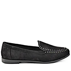 ANA LUNA Mocassins Femme Avec Petits Clous Noir|Femme Mocassins