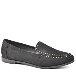 ANA LUNA Mocassins Femme Avec Petits Clous Noir|Femme Mocassins