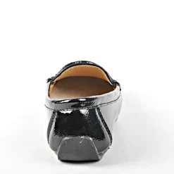 SCALINA Mocassins Femme Avec Strass Vernis Noir|Femme Chaussures Confort