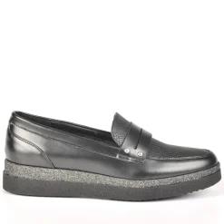 ANA LUNA Mocassins Femme Bi-Matieres Noir|Femme Mocassins