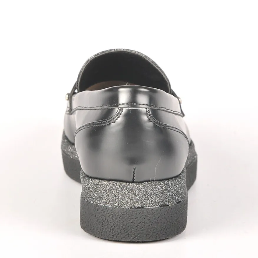 ANA LUNA Mocassins Femme Bi-Matieres Noir|Femme Mocassins