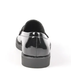 ANA LUNA Mocassins Femme Bi-Matieres Vernis Noir|Femme Mocassins