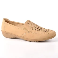 SCALINA Mocassins Femme Beige|Femme Chaussures Confort