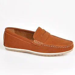 FORTUNATO Mocassins Homme Aspect Daim Marron|Homme Mocassins, Chaussures Bateaux