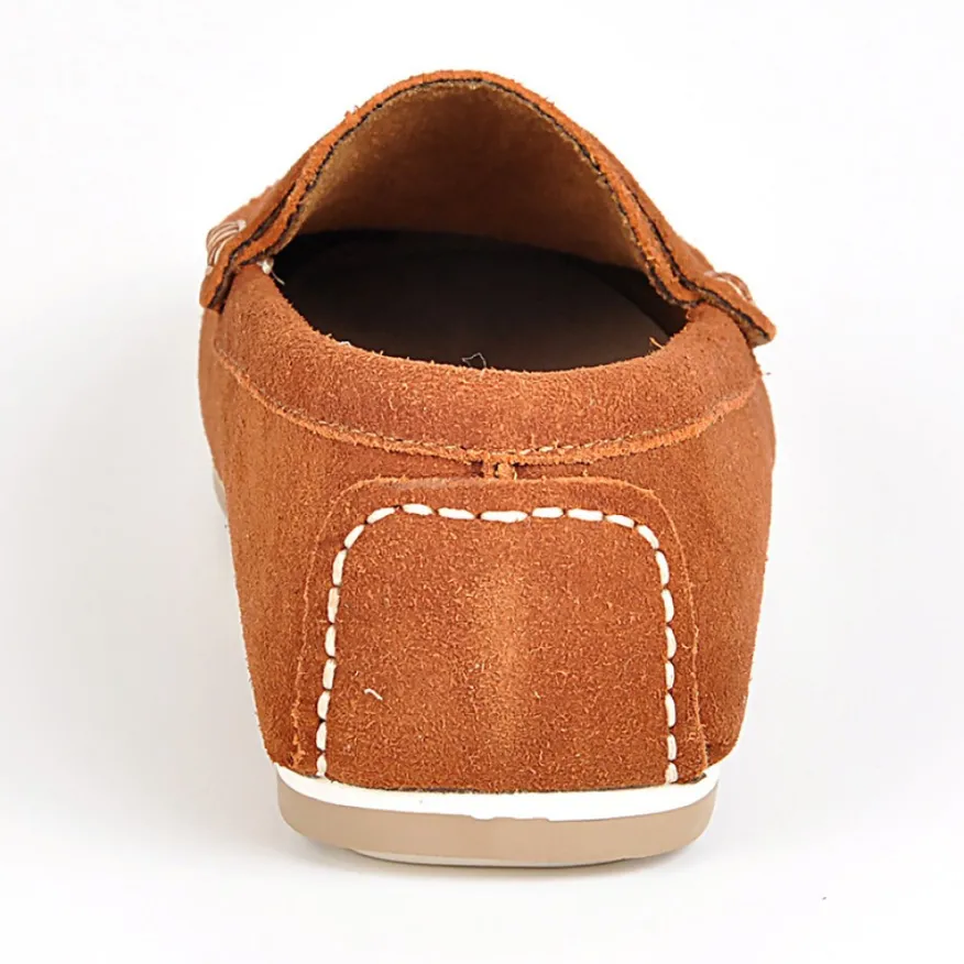 FORTUNATO Mocassins Homme Aspect Daim Marron|Homme Mocassins, Chaussures Bateaux
