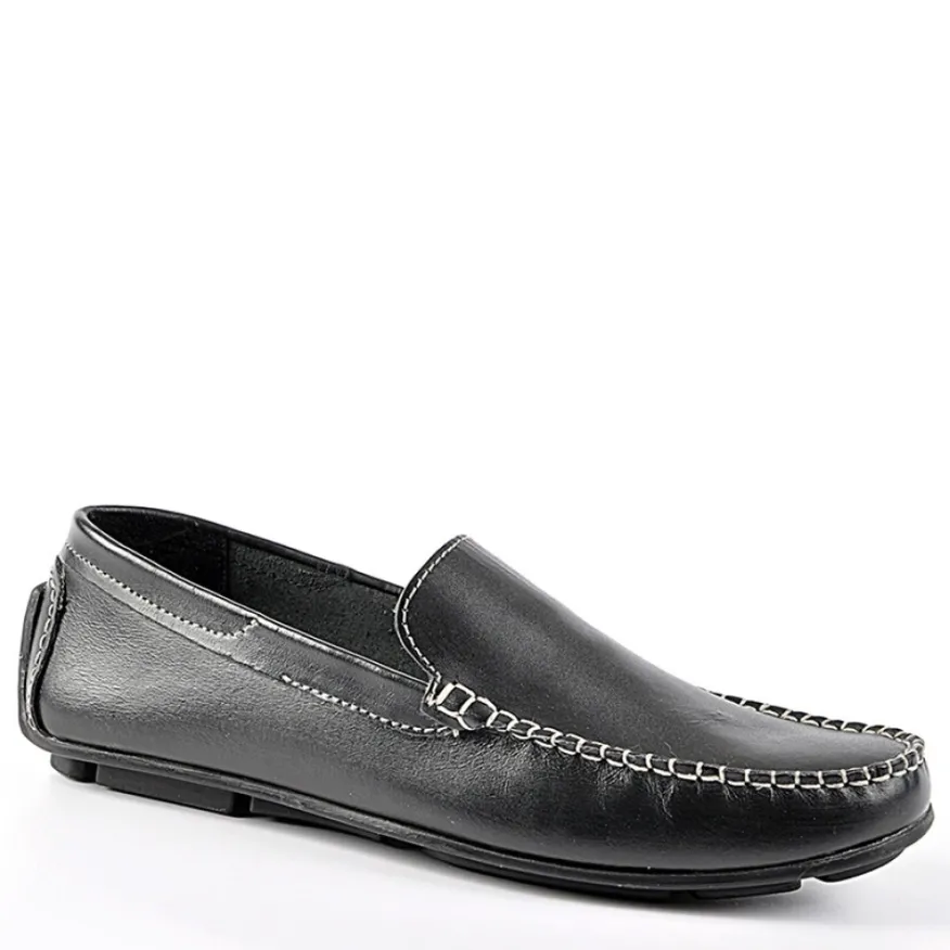 PERFECTA Mocassins Semelles Souples Noir|Homme Mocassins, Chaussures Bateaux