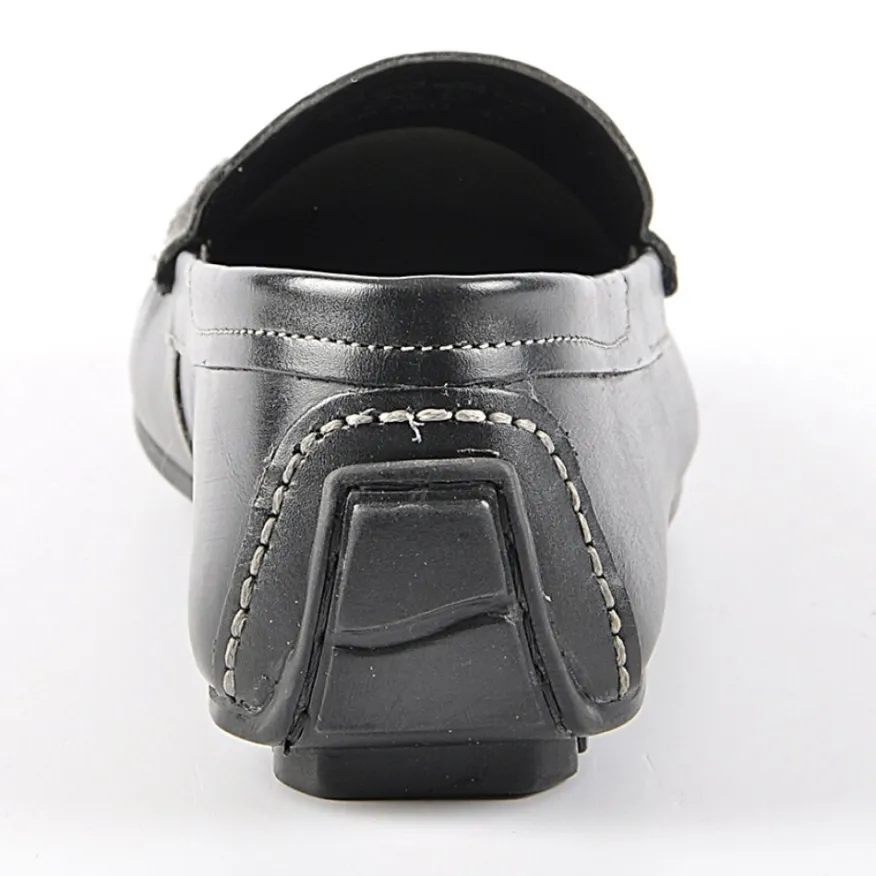 PERFECTA Mocassins Semelles Souples Noir|Homme Mocassins, Chaussures Bateaux
