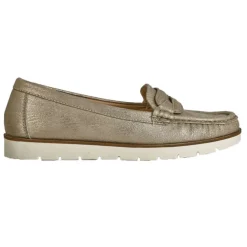 VICE VERSA Mocassins Souples Femme Dore |Femme Mocassins