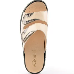 FLEX'IS Mules A Talons Beige|Femme Chaussures Confort