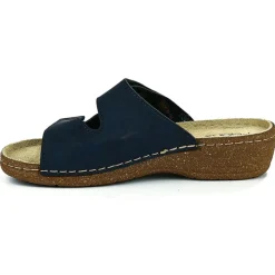 FLEX'IS Mules A Talons Femme Bleu|Femme Chaussures Confort