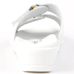 FLEX'IS Mules Compensees Femme Blanc|Femme Chaussures Confort