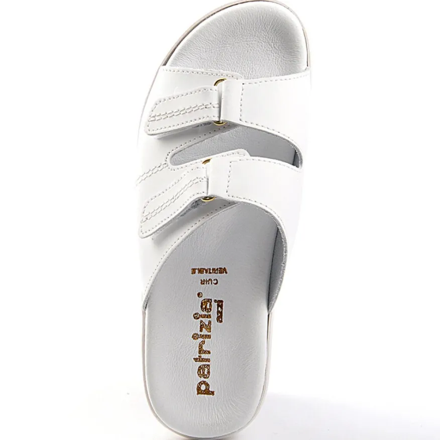 FLEX'IS Mules Compensees Femme Blanc|Femme Chaussures Confort