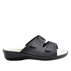 FLEX'IS Mules Compensees Femme Bleu Marine|Femme Chaussures Confort