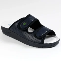 ECO BIO SANITAL Mules Compensees Femme Eco Bio Memorisy Bleu Marine|Femme Chaussures Confort
