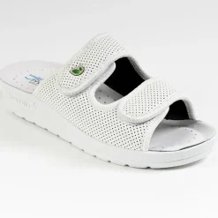 ECO BIO SANITAL Mules Compensees Femme Eco Bio Memorisy Blanc|Femme Chaussures Confort