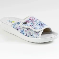 ECO BIO SANITAL Mules Compensees Femme Eco Bio Memorisy Blanc|Femme Chaussures Confort