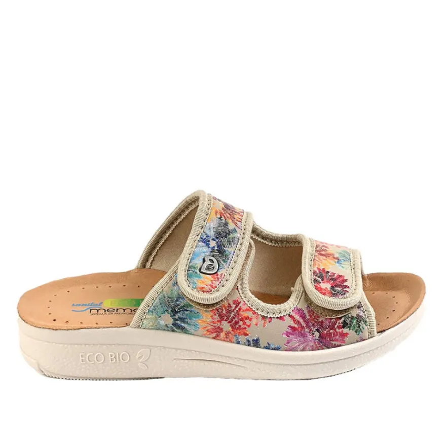 ECO BIO SANITAL Mules Compensees Femme Eco Bio Memorisy Beige|Femme Chaussures Confort