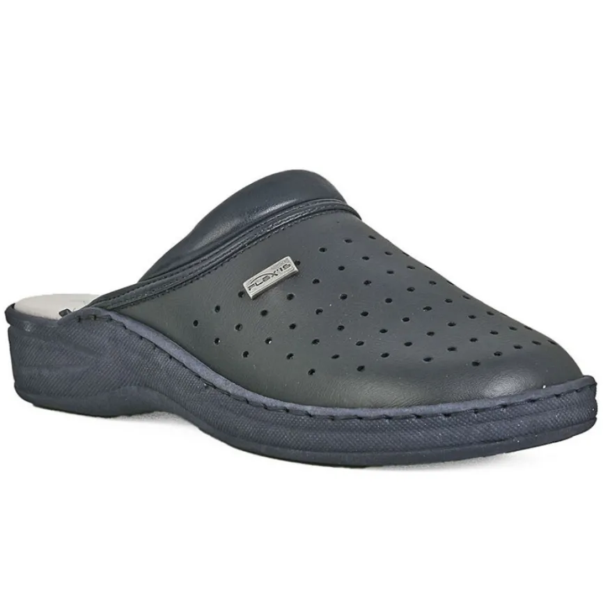 FLEX'IS Mules Femme Bleu Marine|Femme Chaussures Confort