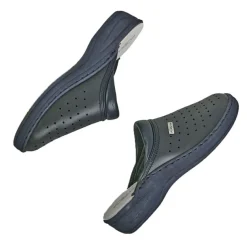FLEX'IS Mules Femme Bleu Marine|Femme Chaussures Confort